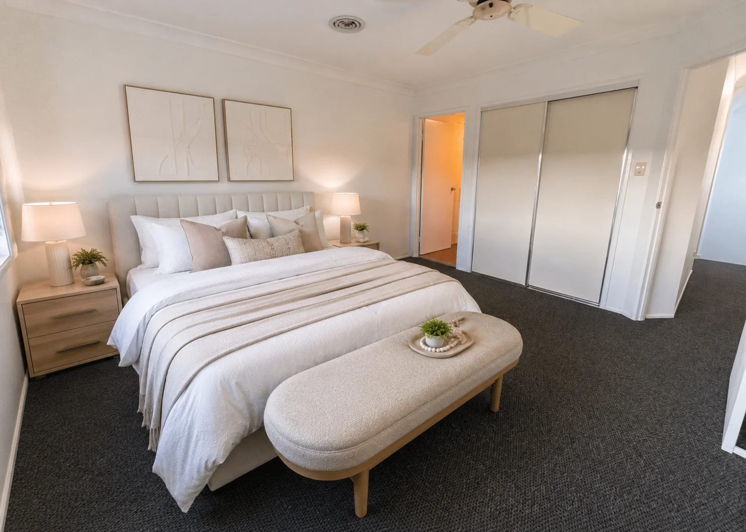 Staging visualisation for the vacant bedroom